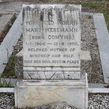 WESEMANN Winifred Norah Mary nee COMYNS 1906-1960