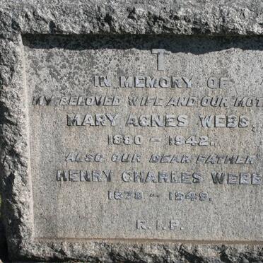 WEBB Henry Charles 1879-1949 &amp; Mary Agnes 1880-1942