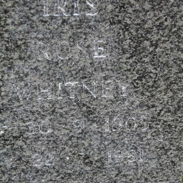 WHITNEY Iris Rose 1903-1981