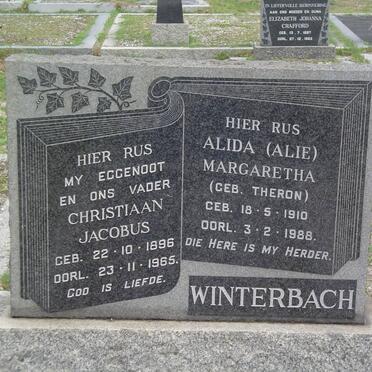 WINTERBACH Christiaan Jacobus 1896-1965 &amp; Alida Margaretha THERON 1910-1988