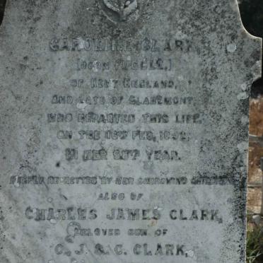 CLARK Caroline nee FUGCLE -1892 :: CLARK Charles James -1899 