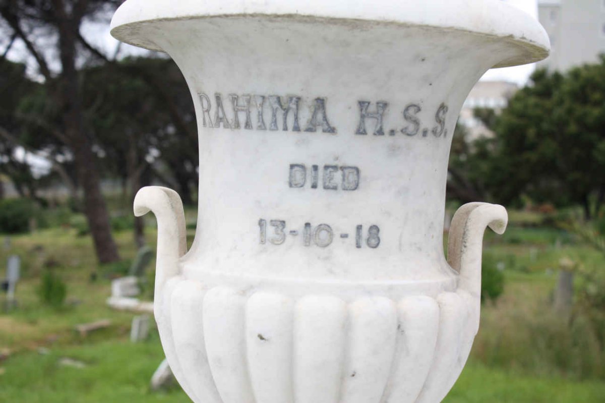 SULLAIMAN Rahima Hajee S.S. 1869-1918