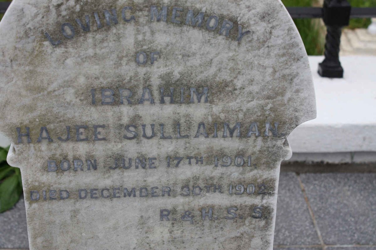 SULLAIMAN Ibrahim Hajee 1901-1902