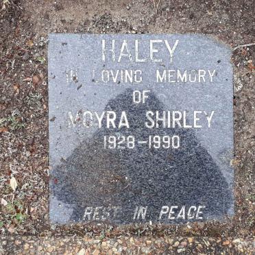 HALEY Moyra Shirley 1928-1990