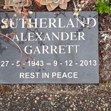 SUTHERLAND Alexander Garrett 1943-2013