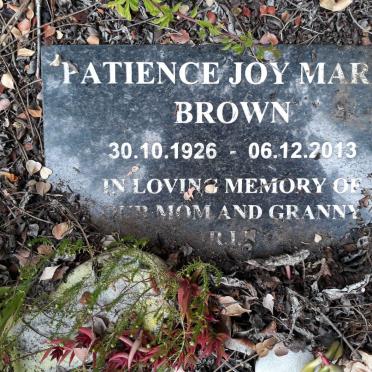 BROWN Patience Joy Marie 1926-2013