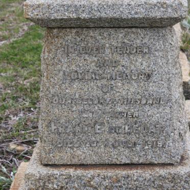 BEDAT Frank E., du  -1919