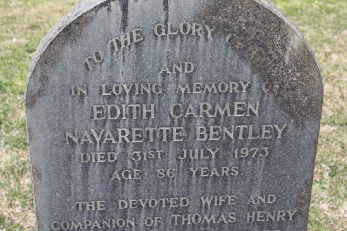 BENTLEY Edith Carmen Navarette -1973