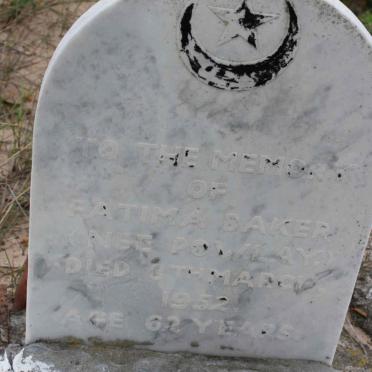 BAKER Fatima nee POWLAY -1952