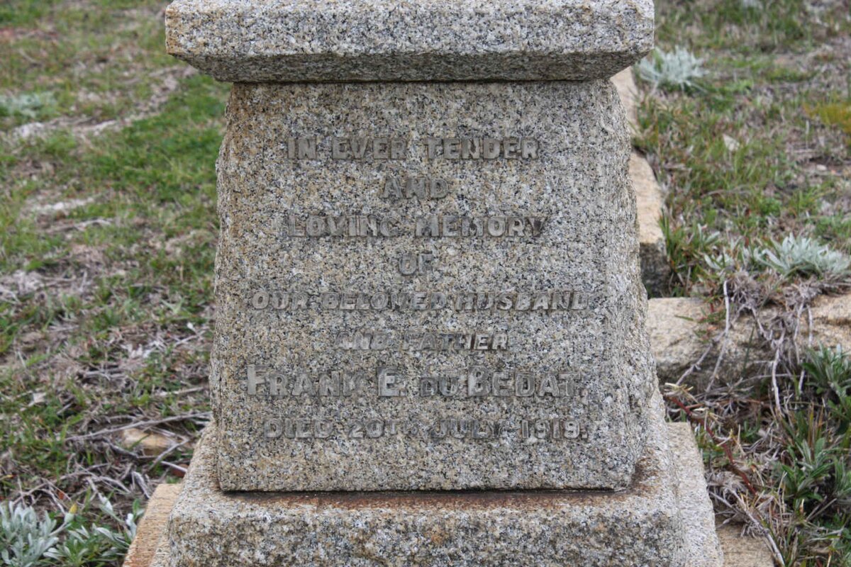 BEDAT Frank E., du  -1919