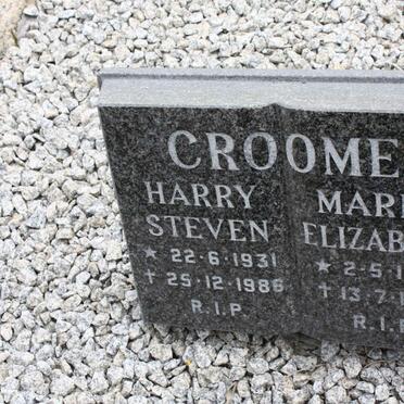 CROOME Harry Steven 1931-1986 &amp; Maria Elizabeth CROOME 1927-1987