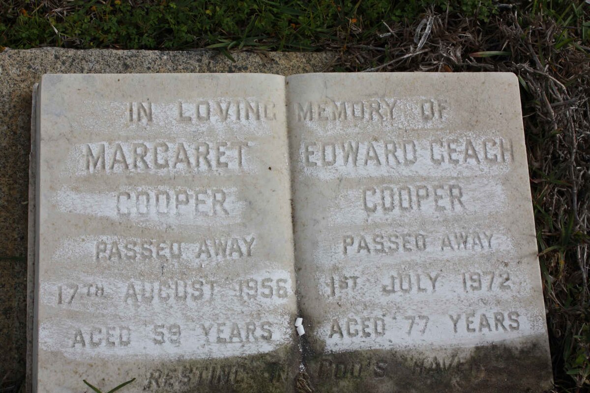 COOPER Edward Geach -1972 &amp; Margaret -1956