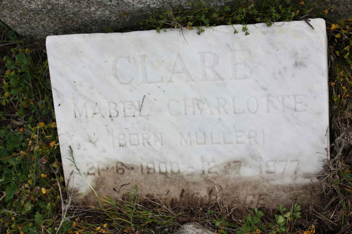 CLARE Mabel Charlotte nee MULLER 1900-1977