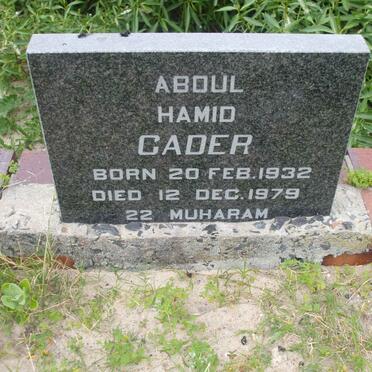 CADER Abdul Hamid 1932-1979