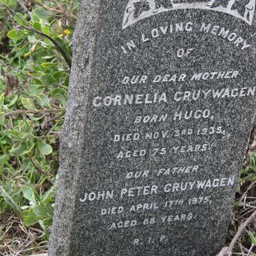 CRUYWAGEN John Peter -1975 &amp; Cornelia HUGO -1935