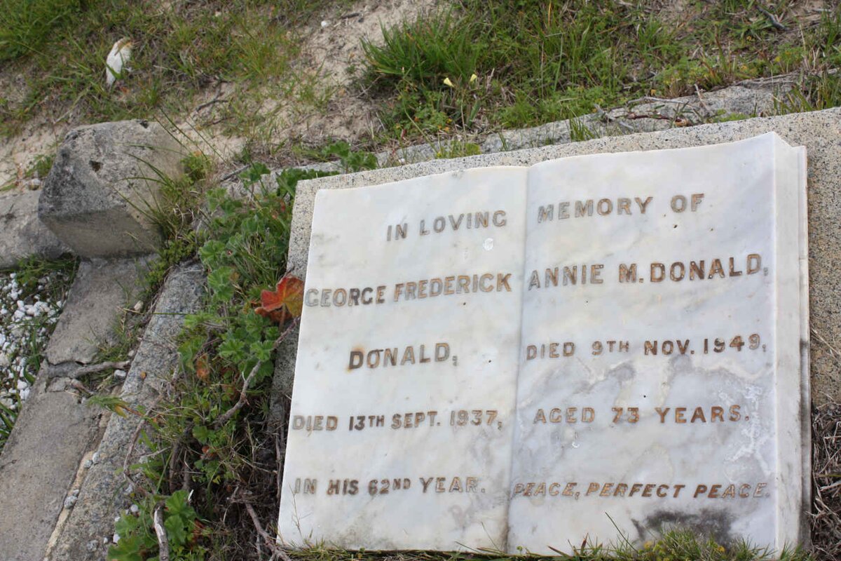 DONALD George Frederick -1937 &amp; Annie M. -1949