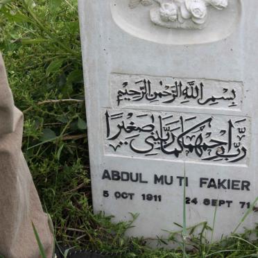FAKIER Abdul Mu Ti 1911-1971