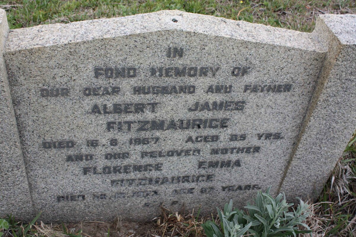FITZMAURICE Albert James  -1967 &amp; Florence Emma -19?