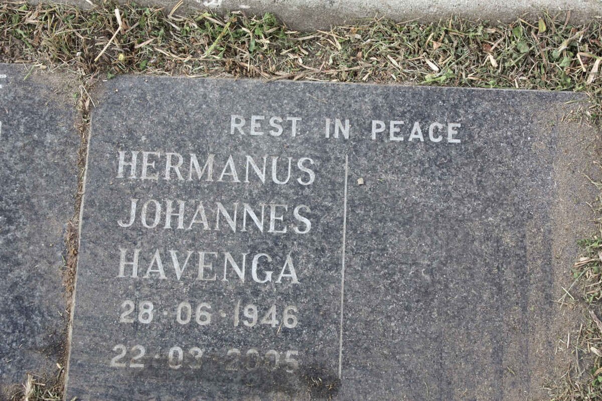 HAVENGA Hermanus Johannes 1946-1005