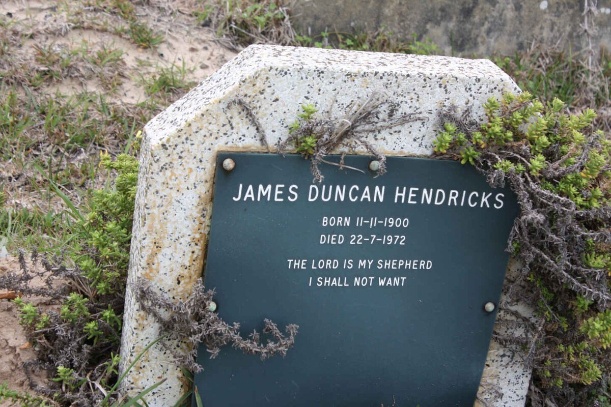 HENDRICKS James Duncan 1900-1972