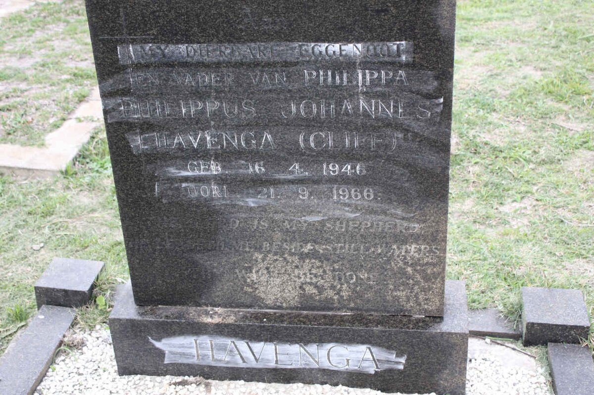 HAVENGA Philippus Johannes 1946-1966