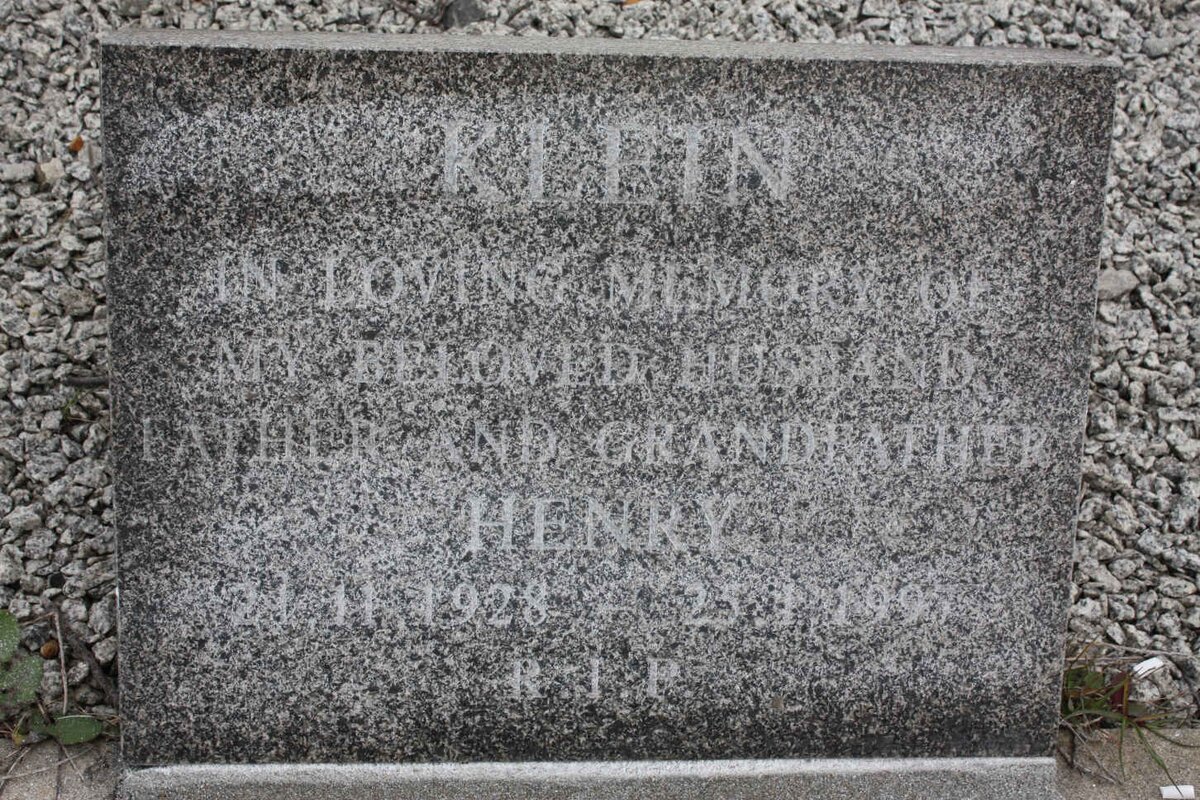 KLEIN Henry 1928-1997