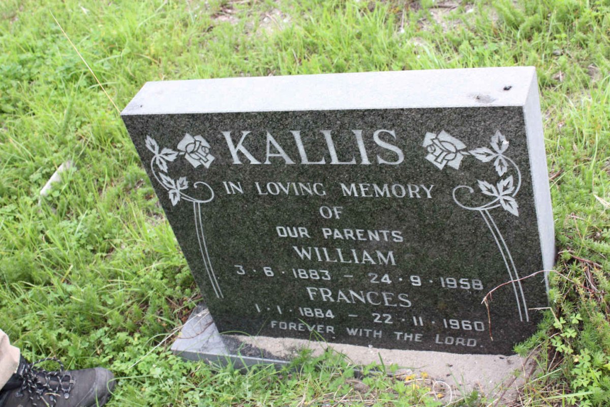 KALLIS William 1883-1958 &amp; Frances 1884-1960