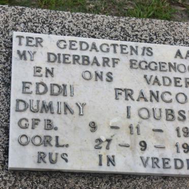 LOUBSER Eddie Francois Duminy 1905-1960