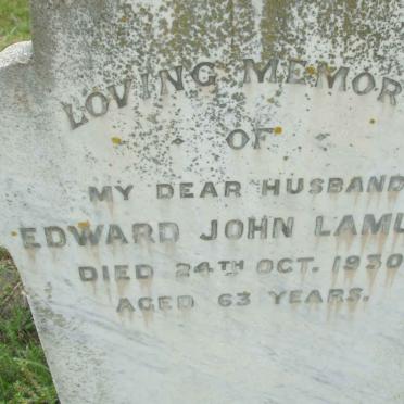 LAMUDE Edward John -1930