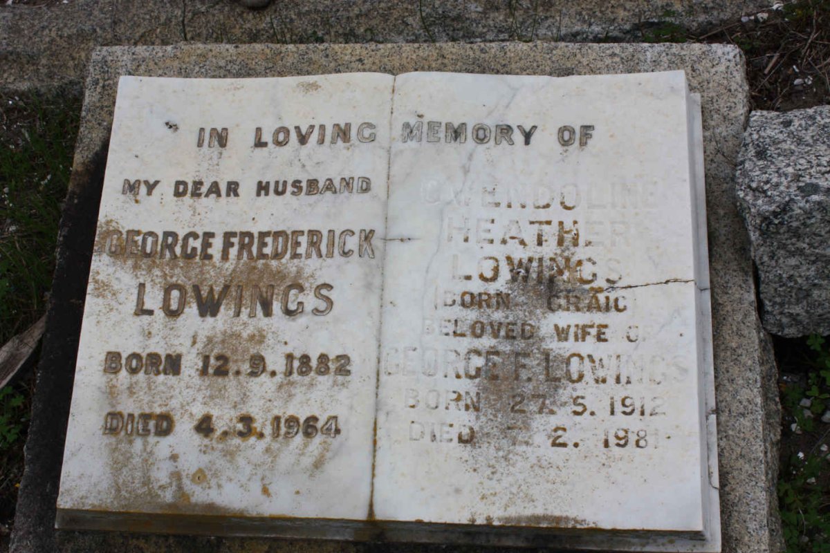 LOWINGS George Frederick 1882-1964 &amp; Gwendoline Heather CRAIG 1912-1981