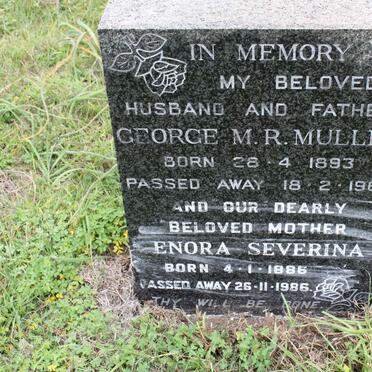 MULLER George M.R. 1893-1965 &amp; Enora Severina 1886-1986