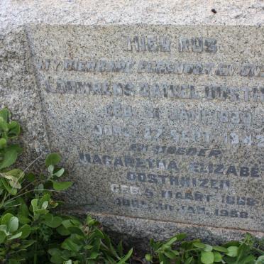 OOSTHUIZEN Louwrens Daniel 1880-1942 &amp; Magaretha Elizabeth 18?8-1958