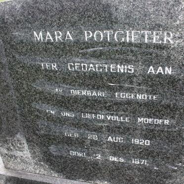 POTGIETER Mara 1920-1971