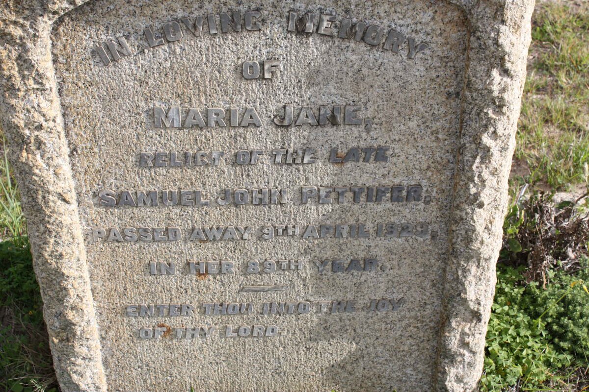 PETTIFER Maria Jane -1929