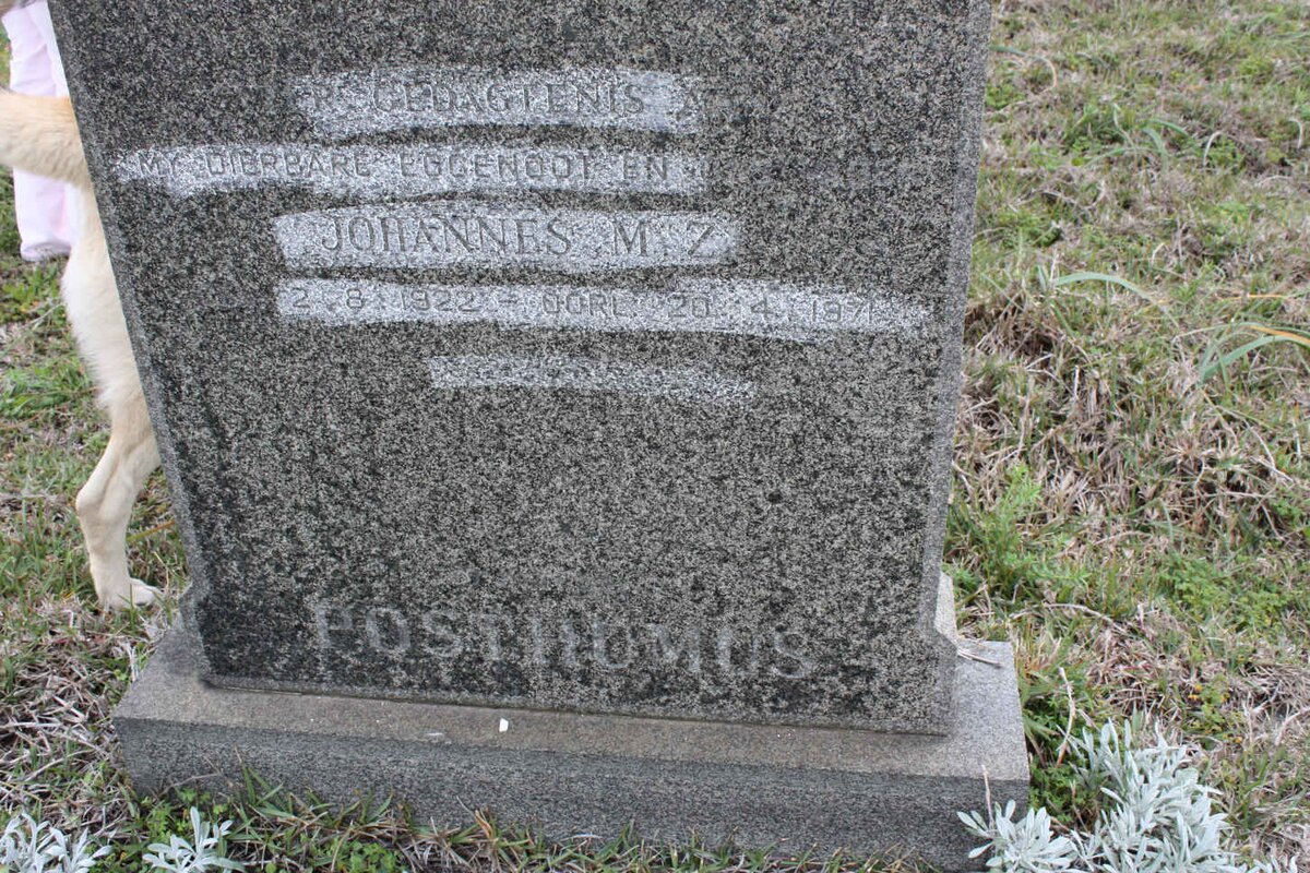 POSTHUMUS Johannes M.Z. 1922-1971