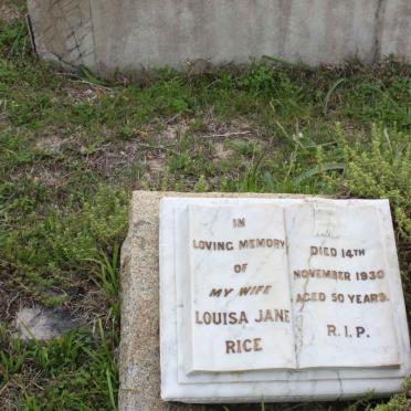 RICE Louisa Jane -1930