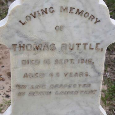 RUTTLE Thomas -1916