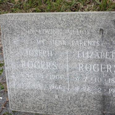 ROGERS Joseph 1901-1966 &amp; Elizabeth 1899-1992