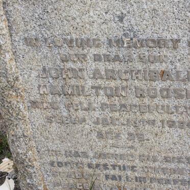 ROOSE John Archibald Hamilton -1930