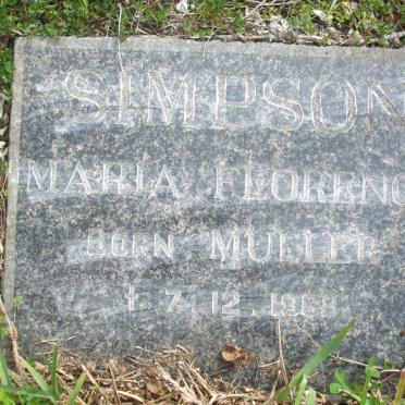 SIMPSON Maria Florence nee MULLER -1968