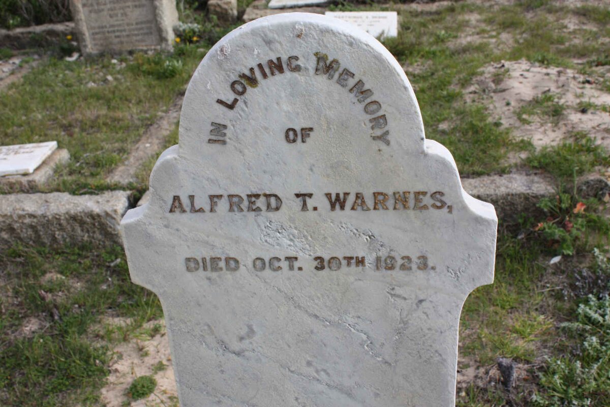 WARNES Alfred T. -1923