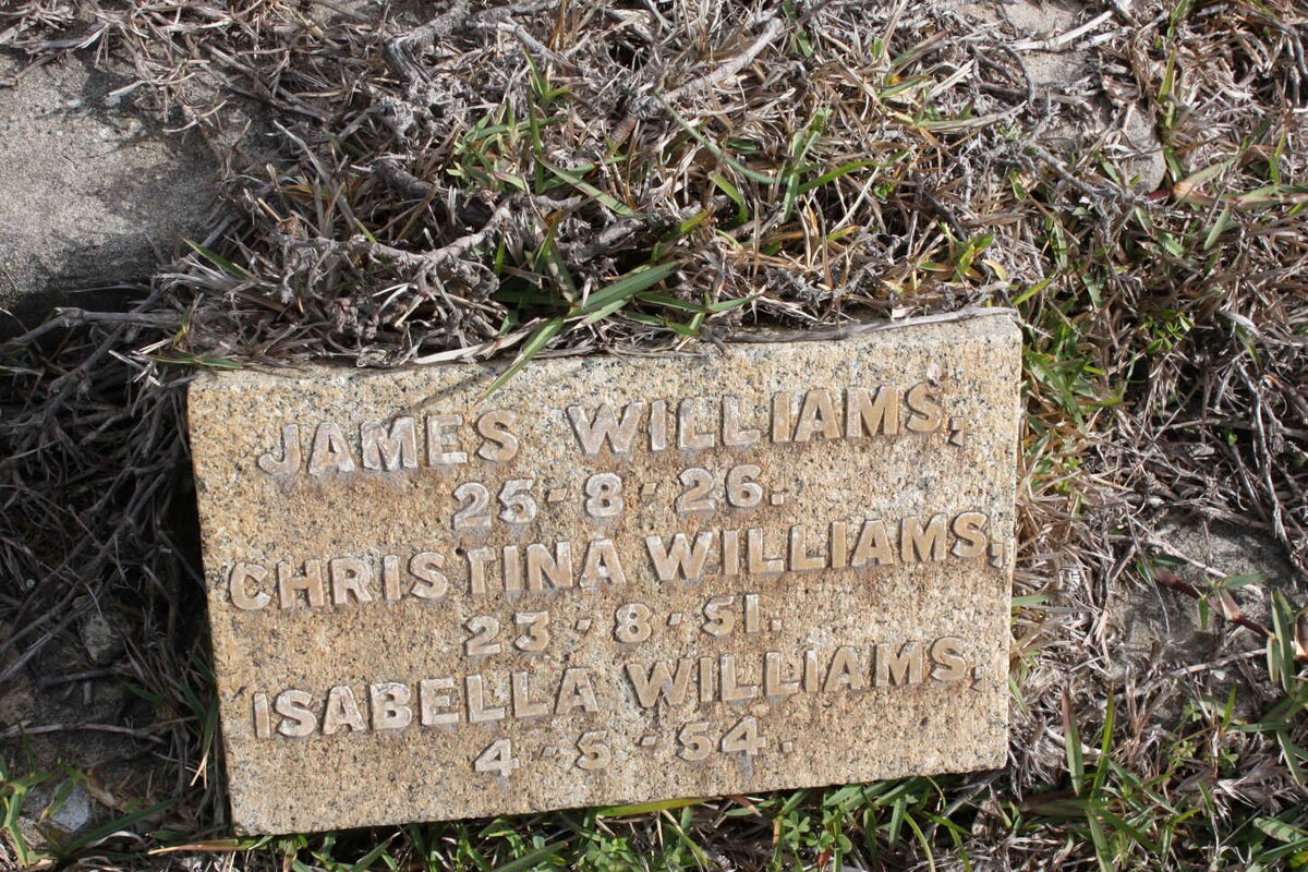 WILLIAMS James -1926 :: WILLIAMS Christina -1951 :: WILLIAMS Isabella -1954