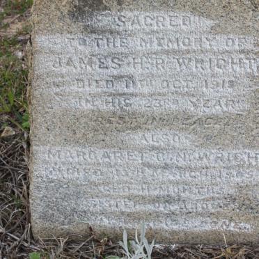 WRIGHT James H.R. -1919 :: WRIGHT Margaret C.N. -1905
