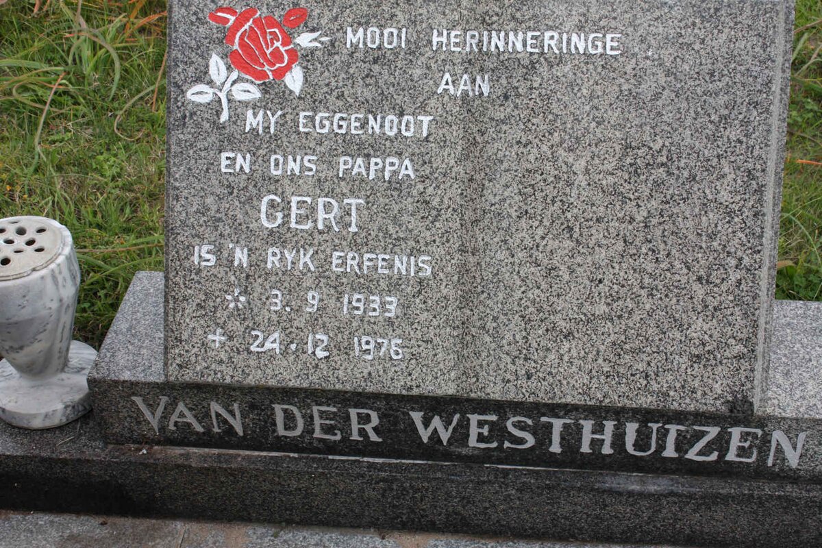 WESTHUIZEN Gert, van der 1933-1976
