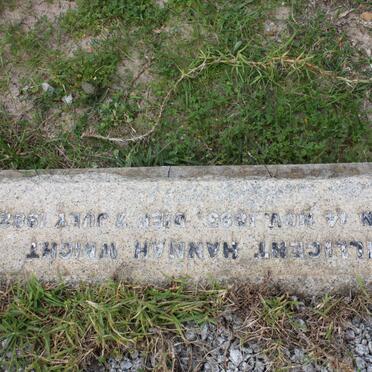 WRIGHT Millicent Hannah 1893-19?2