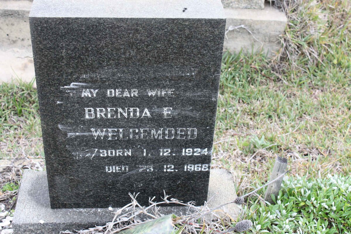 WELGEMOED Brenda E. 1924-1968