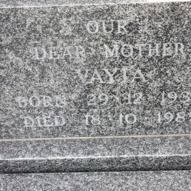 ZANNOS Vayia 1932-1985