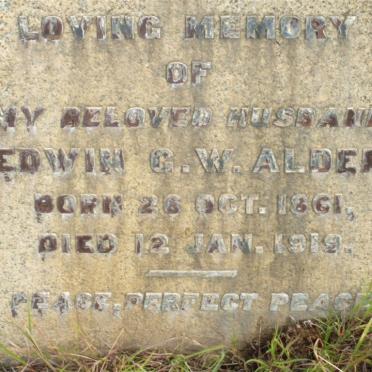 ALDER Edwin G.W. 1861-1919 :: ALDER Louisa Ellen -1896 :: ALDER Ethel W. 1883-189?
