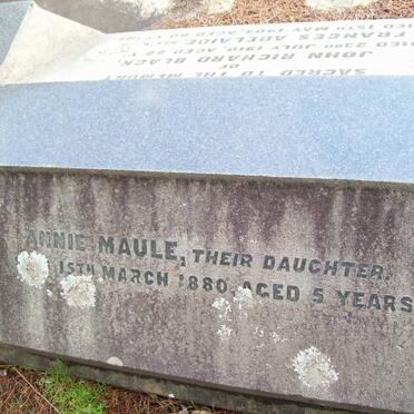 BLACK John Richard -1910 &amp; Francis Adelaide -1904 :: BLACK  Annie Maule -1880