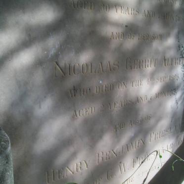 BLERK Nicolaas Gerrit Alfred, van -1885 :: FRIESLAAR Henry Benjamen -18??